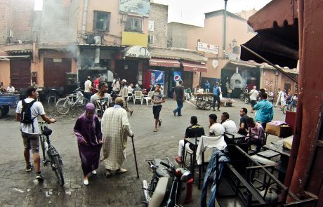 Loads of people in the Marrakesh streets